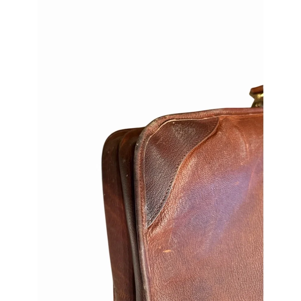 VINTAGE ORVIS Leather‎ Briefcase Messenger Laptop Bag - With SHOULDER STRAP